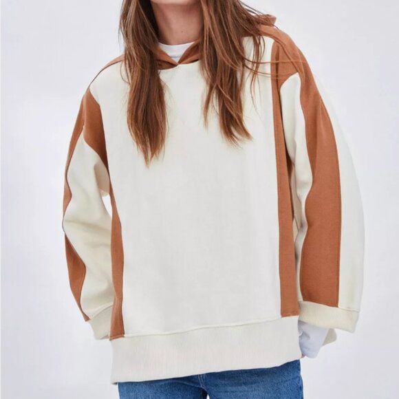 Zara Woman Cut out sides Colorblock Sweatshirt - Picture 1 of 5